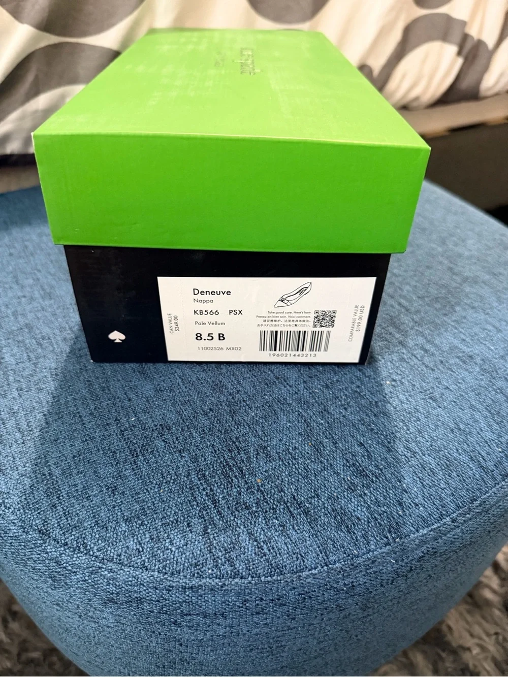 kate spade light pink and silver logo shoe box